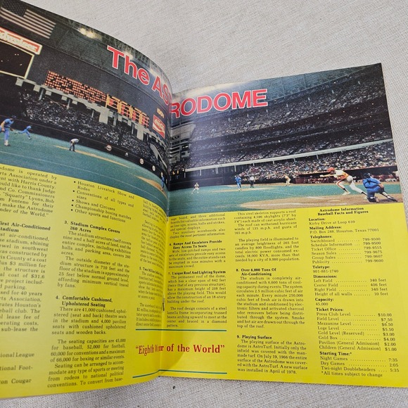 Houston Astros 1982 Official Yearbook Baseball Program Magazine Bob Knepper - Picture 5 of 14